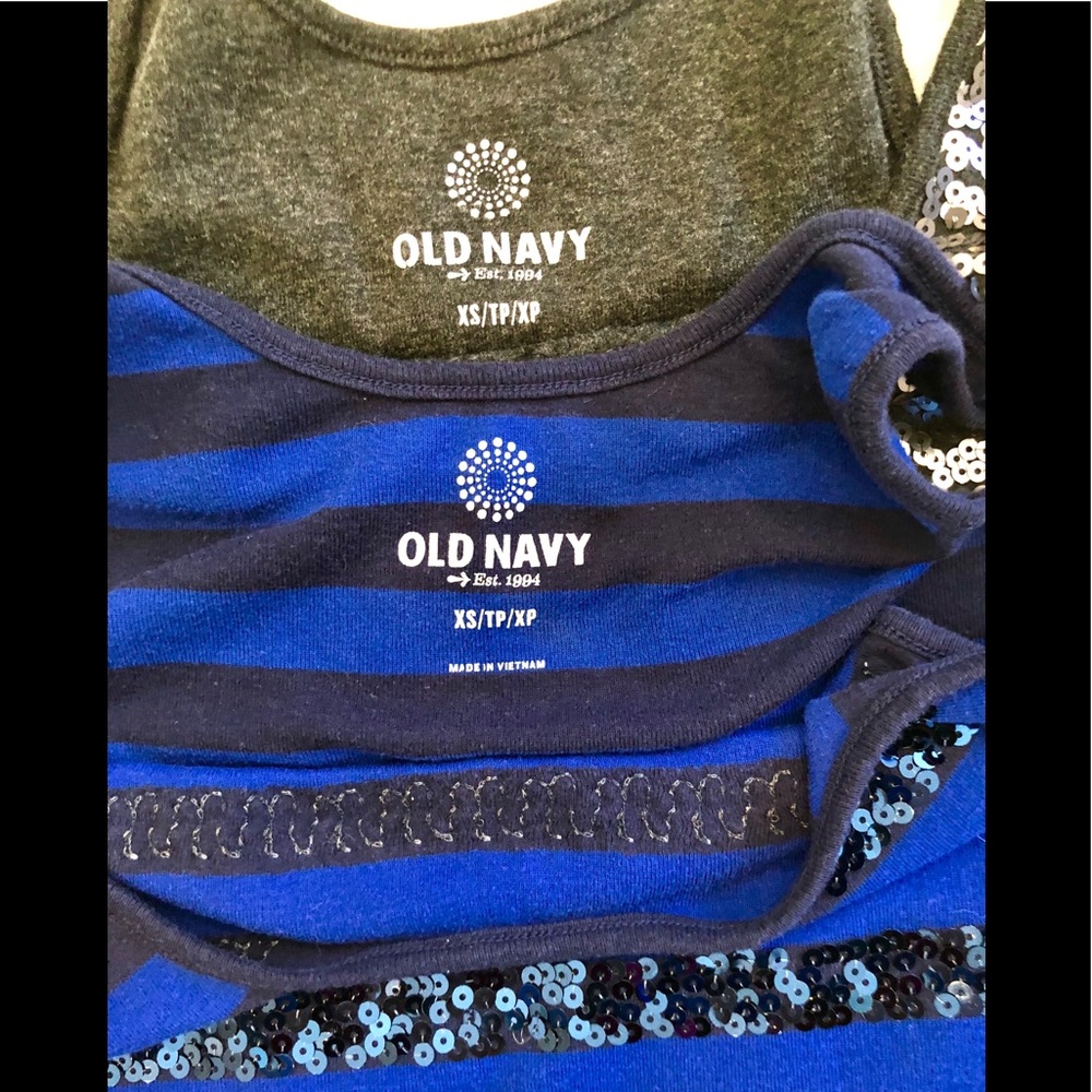 Old Navy sequins 2 tank tops - 1 blue & 1 gray XS - Picture 3 of 3